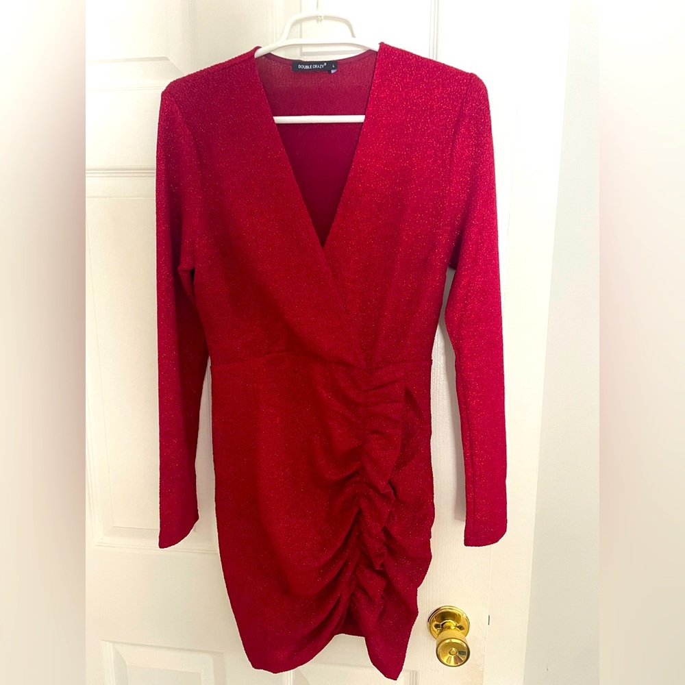 Sexy shimmery red dress